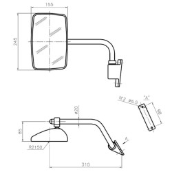 Pilnas veidrodis CA6153001