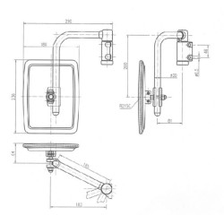 Veidrodis su kairiąja rankena CA6590001