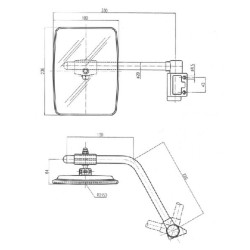 Veidrodis su kairiąja rankena CA6494001