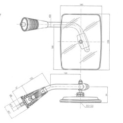 Veidrodis su kairiąja rankena CA6441001