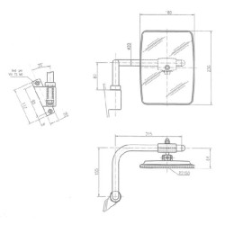 Veidrodis su kairiąja rankena CA6451001