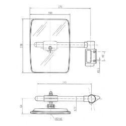 Veidrodis su rankena RH/LH CA6583001