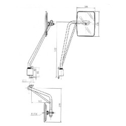 Veidrodis su dešine rankena CA6733000