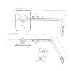 Veidrodis su teleskopine svirtimi kairėje CA6477001