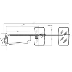Veidrodis su teleskopine rankena dešinėje CA6102000
