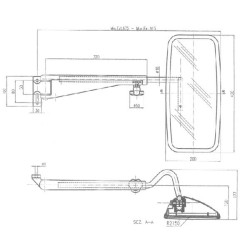Veidrodis su teleskopine rankena dešinėje CA6400000