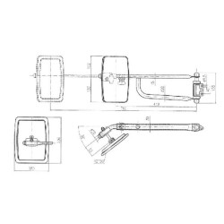 Veidrodis su teleskopine rankena kairėje CA6102001