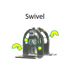 Aklosios zonos stiklo veidrodžiai ir 180° pasukamas laikiklis priekiniams tvirtinimams 951P105G32