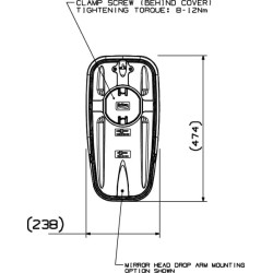 Padalintas veidrodis 12V 7135023AM