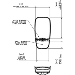 Padalintas veidrodis 12V 7135023AM