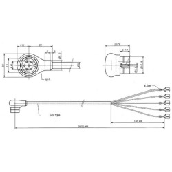 Valdymo kabelis 2 veidrodžių oper. 093200320H
