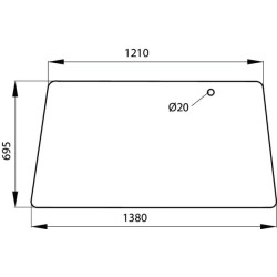 Galinio lango viršutinė dalis 178810051110N
