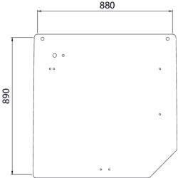 Viršutinis galinis stiklas 7700048325N
