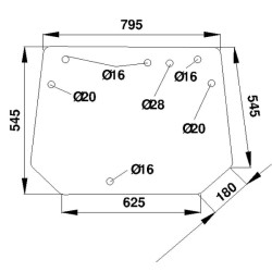 Galinis stiklas 205812051010N