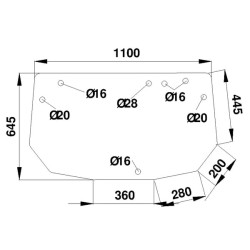 Galinio lango viršutinė dalis 294812050120N