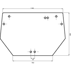 Galinio lango viršutinė dalis 00097699030N