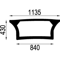 Galinis stiklas apatinis 01052100N