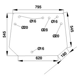 Galinis stiklas 205812050120N