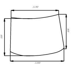 Priekinis stiklas 202630FM