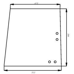 Šoninis stiklas priekyje 130586FM