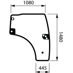 Sukomplektuotas durų stiklas 001619520