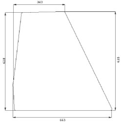 Durų stiklas Apatinis 134171104N