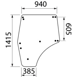 Sukomplektuotas durų stiklas 6005012168
