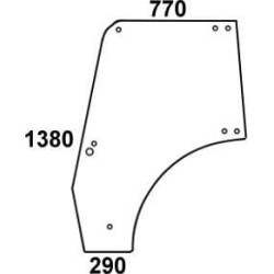 Sukomplektuotas durų stiklas 001077180N