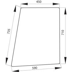Durų stiklo viršutinė dalis 178810111130N