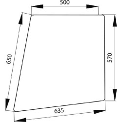 Durų stiklo viršutinė dalis 258514210250N