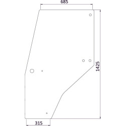 Durų stiklas 144969A1KR