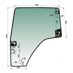 Kairiųjų durų stiklas 00155691040KR