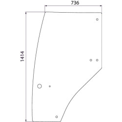 Kairiųjų durų stiklas 192003A6KR