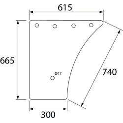 Durų stiklas Apatinis 297810030510N