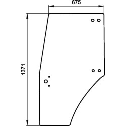 Durų stiklas Kairysis 00097700050