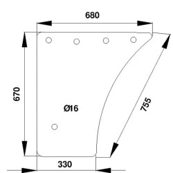 Durų stiklas Apatinis 247811030111N