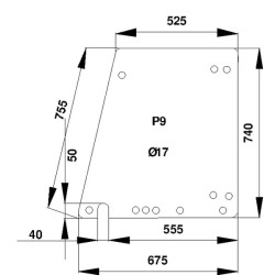 Durų stiklo viršutinė dalis 247811030102N