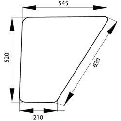 Durų stiklas apatinis 178810111140N