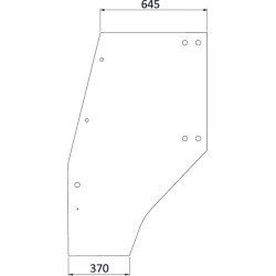 Sukomplektuotas durų stiklas 04400340N
