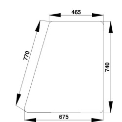 Durų stiklo viršutinė dalis 281500351050N