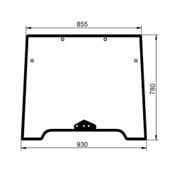 Priekinio lango viršutinė dalis 00125734010N