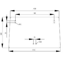 Priekinis stiklas 134571001N