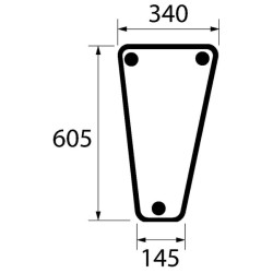 Priekinio stiklo apatinis 4354066N