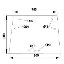 Priekinis stiklas 205810040401N