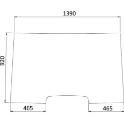 Fiksuotas priekinis stiklas 7700035820N
