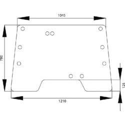 Pakreipiamas priekinis stiklas 1332505C1N