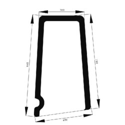 Šoninio stiklo viršus 524810011200