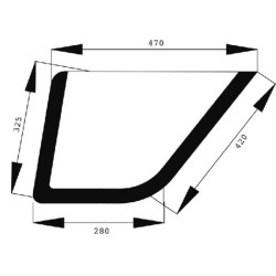Šoninis stiklas apatinis 524810011220