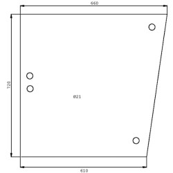 Šoninis stiklas D7503