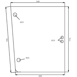 Šoninis stiklas 0077337010N
